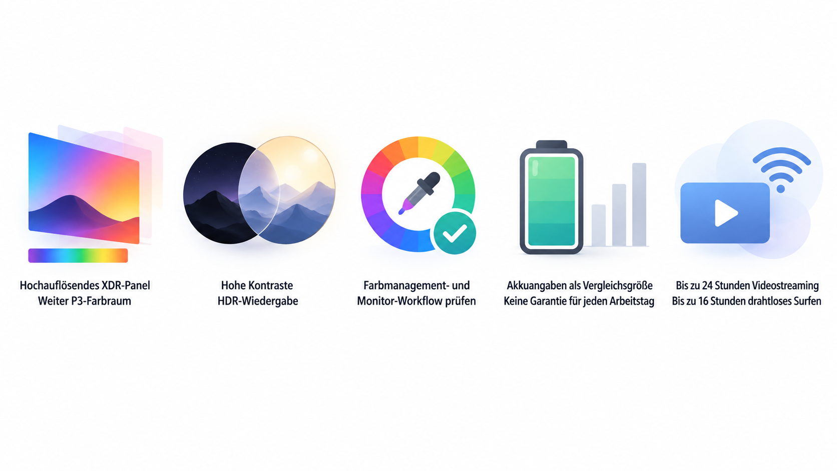 Eine nummerierte Checkliste der drei im Abschnitt genannten Schritte für den Anschlussplan zeigen: Monitor-Auflösung und Bildwiederholrate prüfen, Schnittstellen von SSD, Dock und