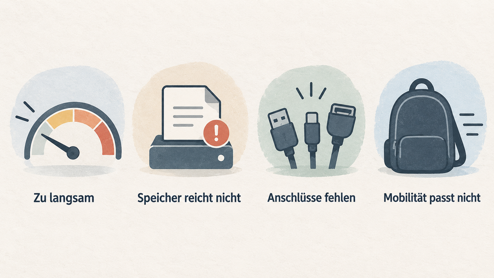 Die drei im Artikel genannten Ebenen der Kaufentscheidung als eine waagerechte Reihe einfacher Icons mit den Labels „Bedarf“, „Konfiguration“ und „Gesamtkosten“ zeigen.
